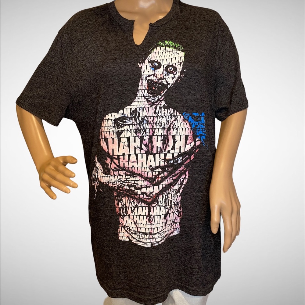 DC Comics Suicide Squad The Joker HA HA HA HA Black Tee T-Shirt Size Large VGC